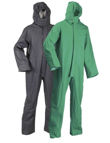 Chemical suit in durable PU/PVC quality